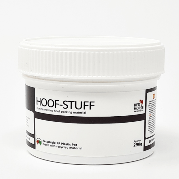 Hoof-Stuff plugs deep holes and cracks that leave hooves susceptible to microbial invasion.